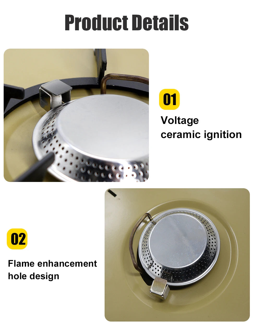 WESTTUNE 4000W High Power Portable Gas Stove – IGT-Compatible Folding Outdoor Burner