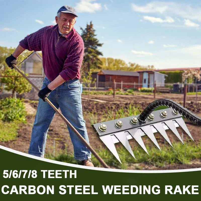 Iron Gardening Hoe & Rake – Versatile Weeding & Soil Loosening Tool