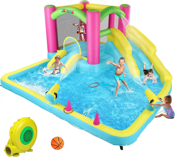 Inflatable Bounce House with Double Water Slide