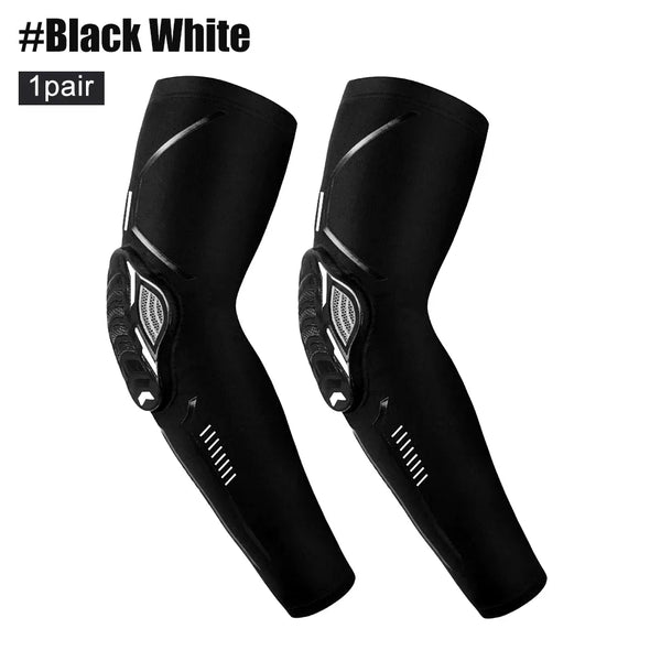 1 Pair Sports Crash-Proof Elbow Support Pads – Compression Sleeves for Basketball, Football, Cycling & Outdoor Sports