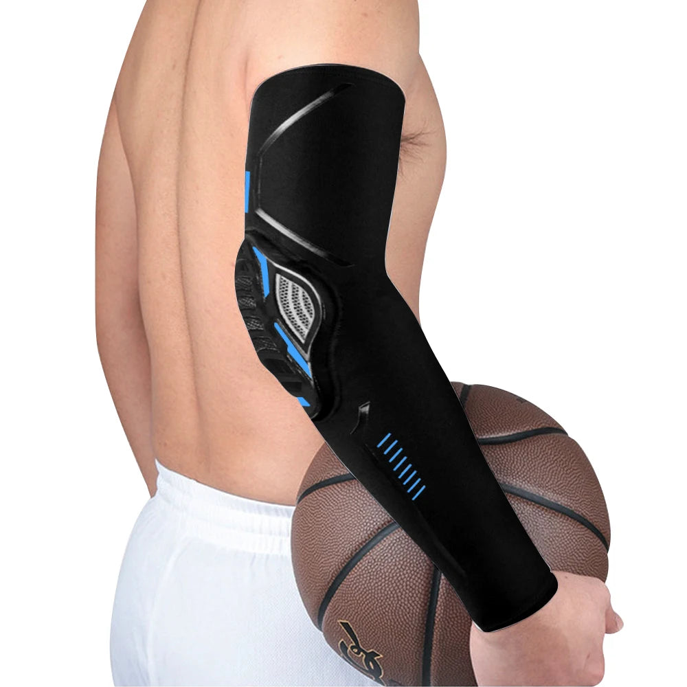 1 Pair Sports Crash-Proof Elbow Support Pads – Compression Sleeves for Basketball, Football, Cycling & Outdoor Sports