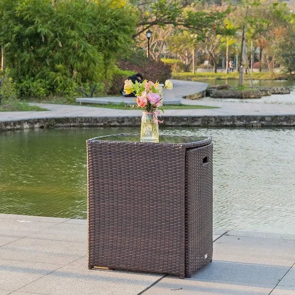 3-Piece Wicker Outdoor Patio Bistro Set