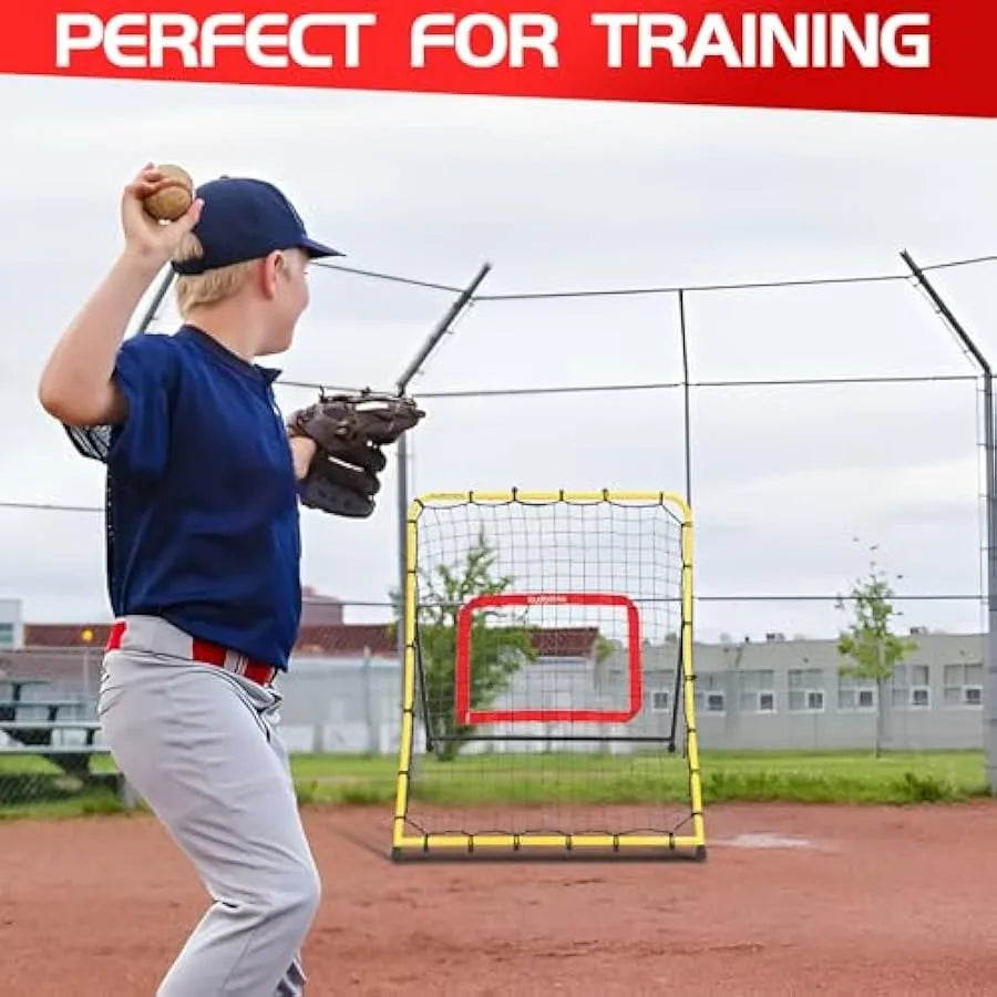 Baseball Rebounder Net with Pitching Target and 3 Angles