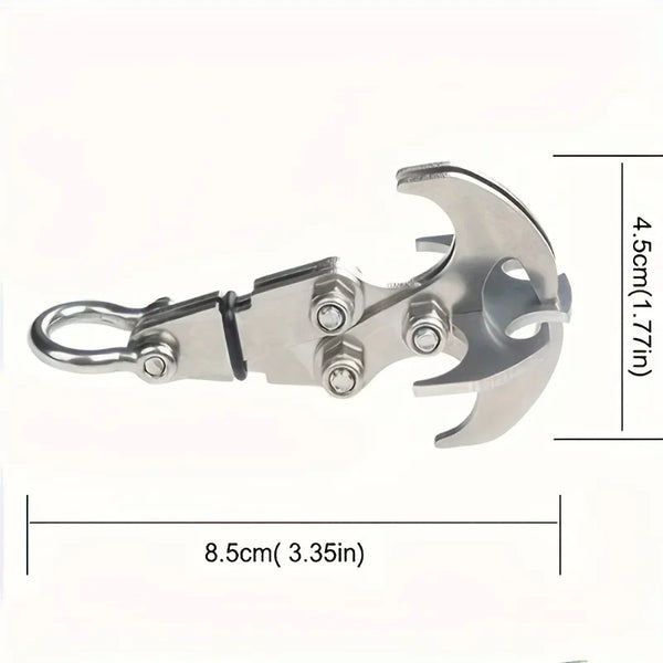 Stainless Steel Folding Grappling Hook – Rugged Utility for Outdoor Exploration & Emergency Use