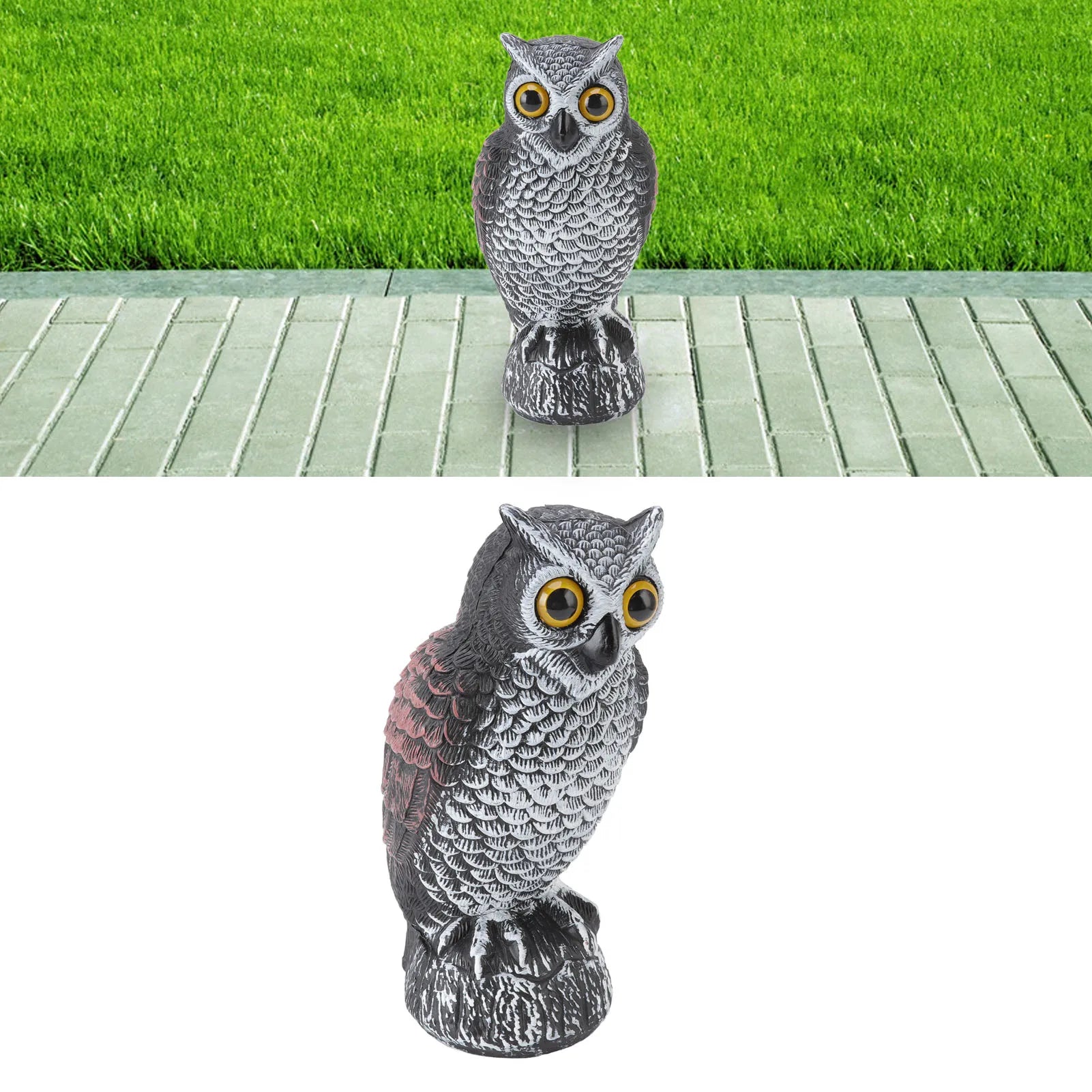 🦉 Owl Bird Deterrent – Realistic Garden Owl Decoy to Keep Birds Away