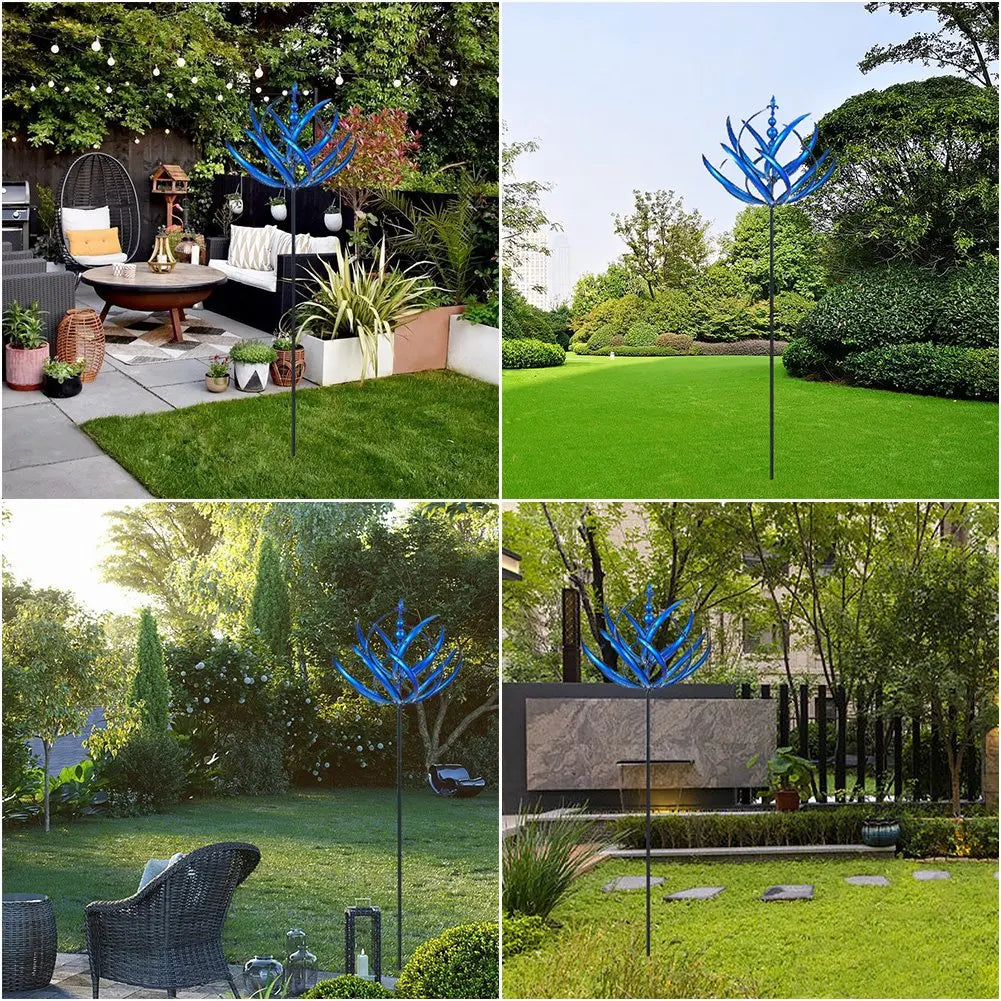 New Harlow 3D Metal Wind Spinner – Wind-Powered Kinetic Sculpture for Garden & Lawn Décor