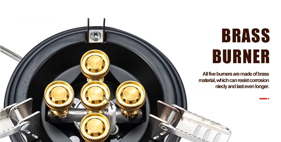 BRS-201A High-Pressure Portable Camping Gas Stove – 16000W Power with Piezo Ignition