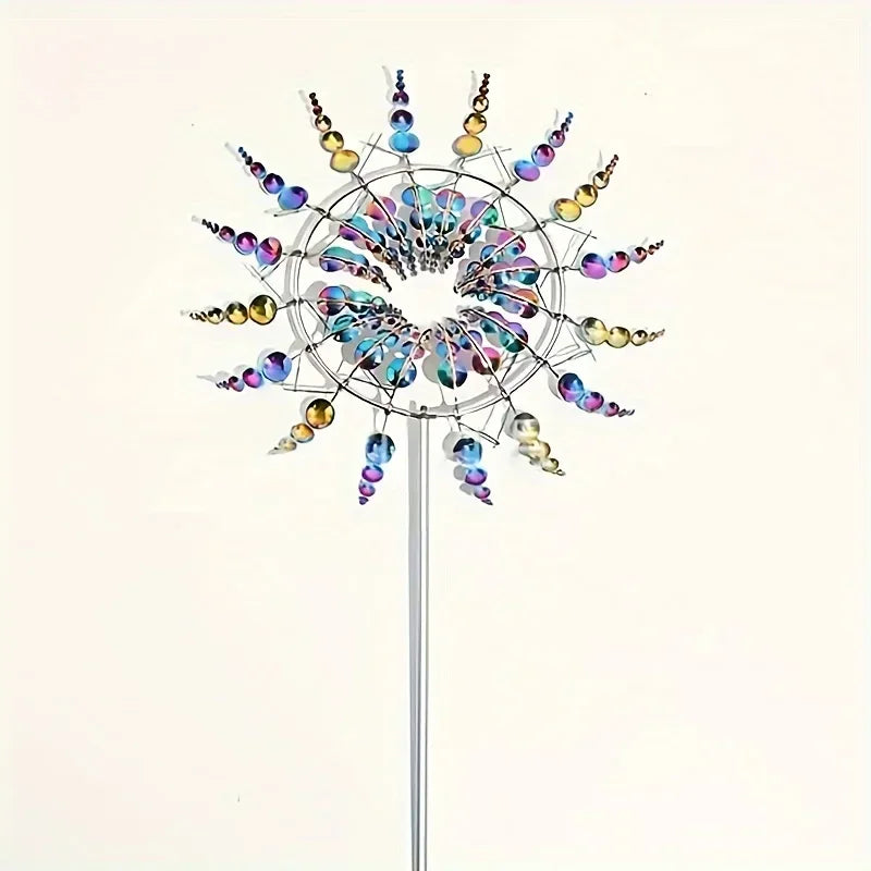 Creative Courtyard Garden Windmill – Magical Kinetic Energy Metal Wind Rotator