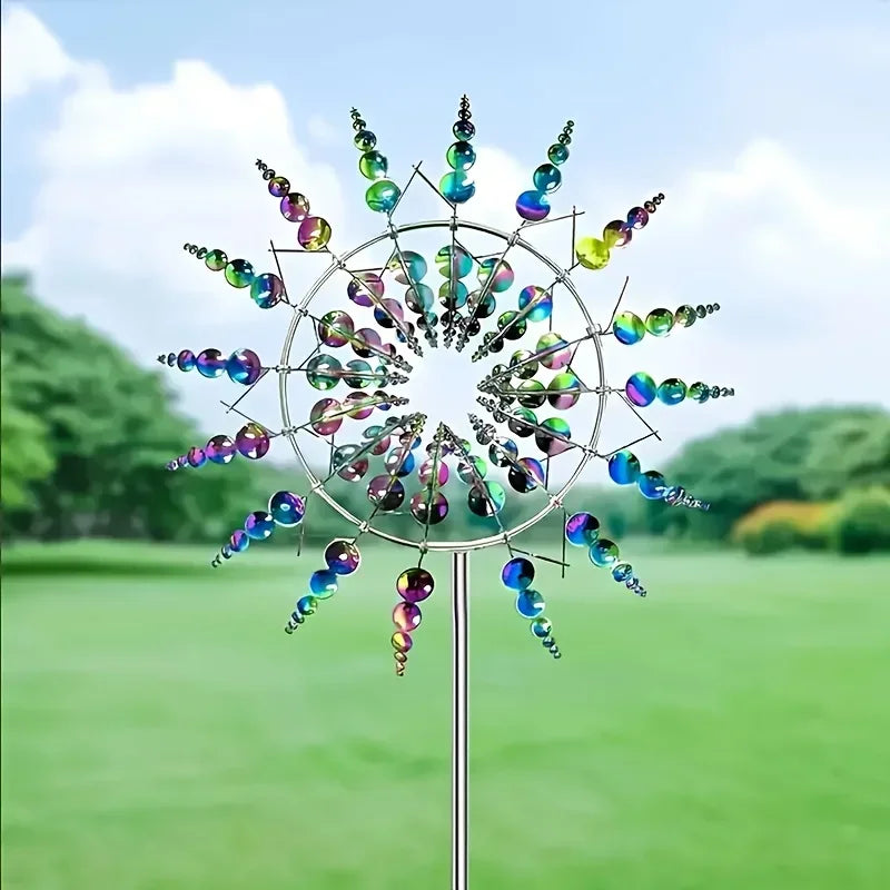 Creative Courtyard Garden Windmill – Magical Kinetic Energy Metal Wind Rotator
