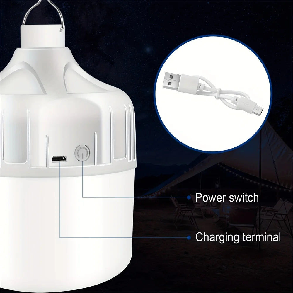 USB Rechargeable LED Bulb – Portable Camping & Emergency Light