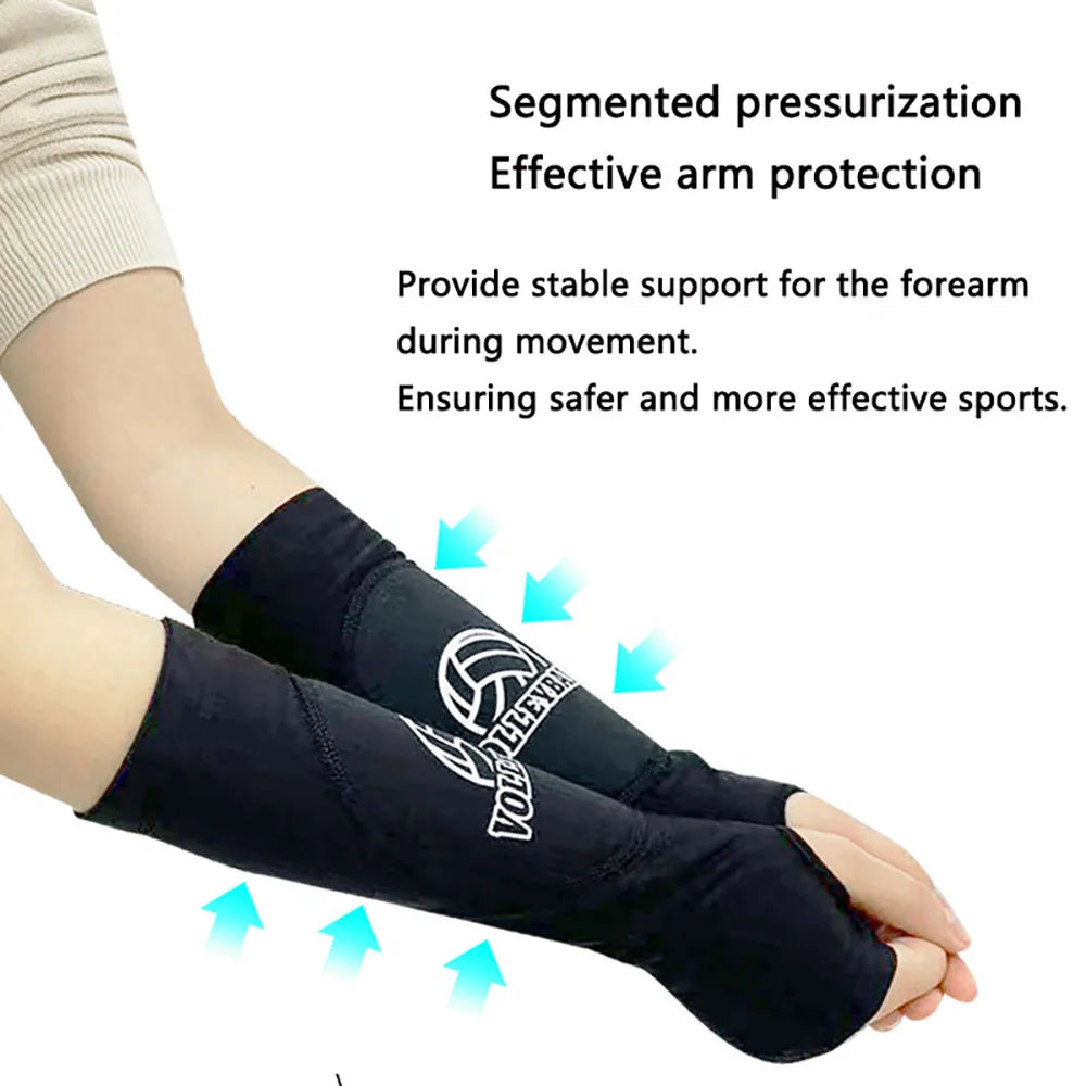 1 Pair Volleyball Arm Sleeve Gloves – Forearm Compression & Wrist Support Brace for Sports Training