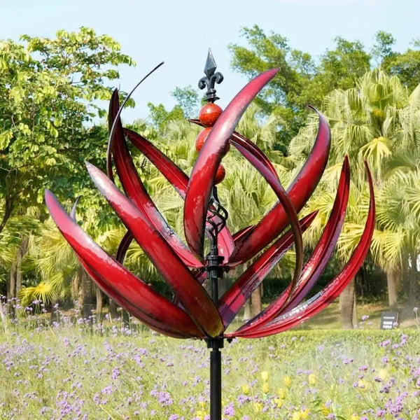 New Harlow 3D Metal Wind Spinner – Wind-Powered Kinetic Sculpture for Garden & Lawn Décor