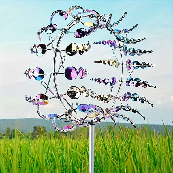 Creative Courtyard Garden Windmill – Magical Kinetic Energy Metal Wind Rotator