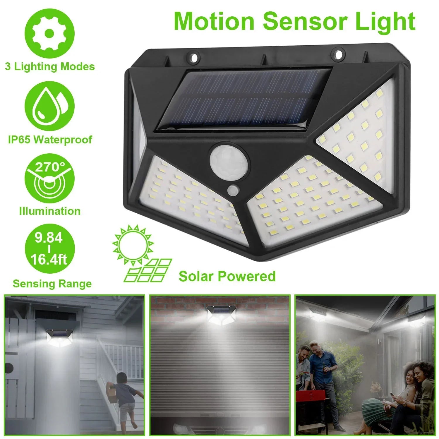 Multifunctional Solar LED Garden Light – Motion Sensor, Waterproof