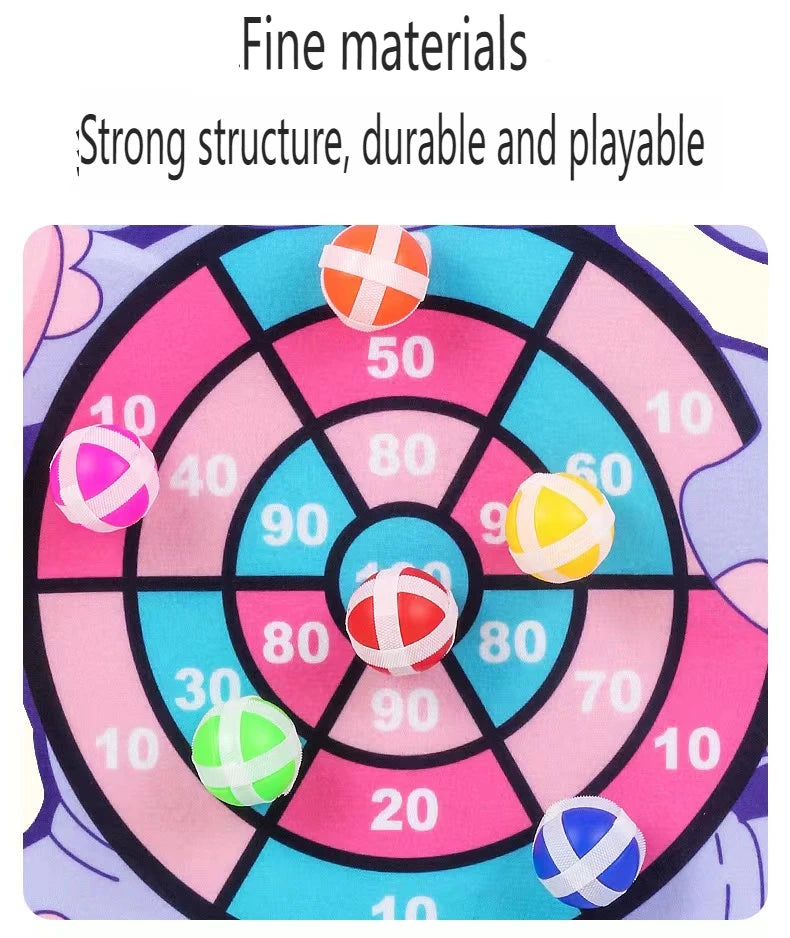Montessori Dart Board Target Game – Sticky Ball Sports Toy for Kids Ages 4–6