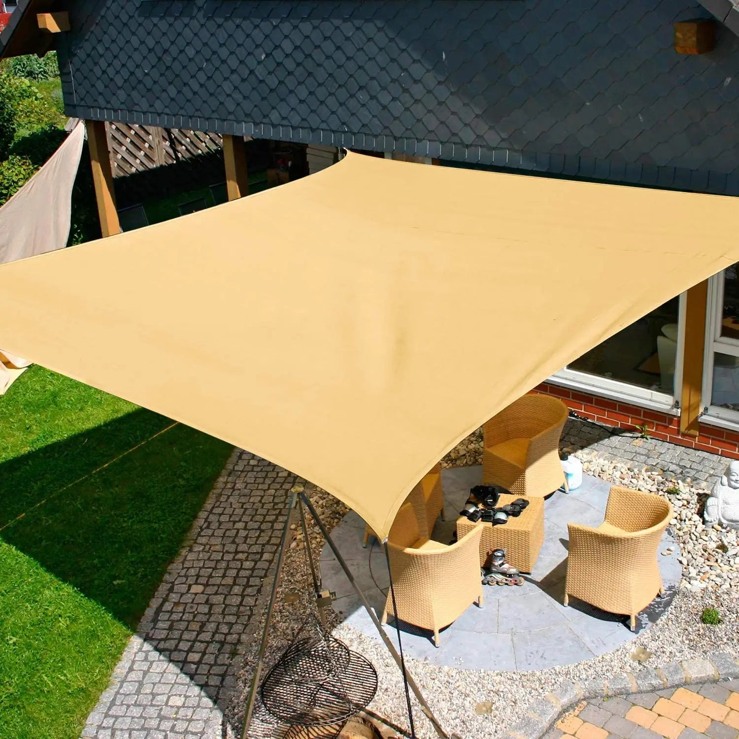 Waterproof Sun Shade Sail Canopy Rectangle UV Block Sun Shelter