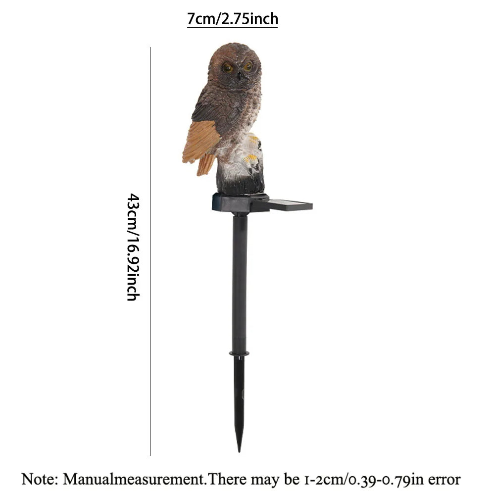 Solar Resin Lawn Lamp – Parrot, Owl, Eagle