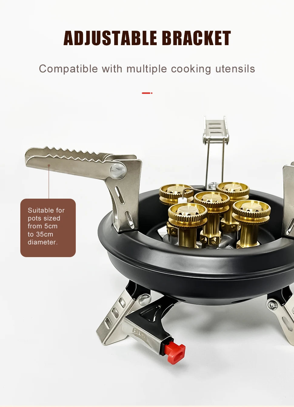 BRS-201A High-Pressure Portable Camping Gas Stove – 16000W Power with Piezo Ignition