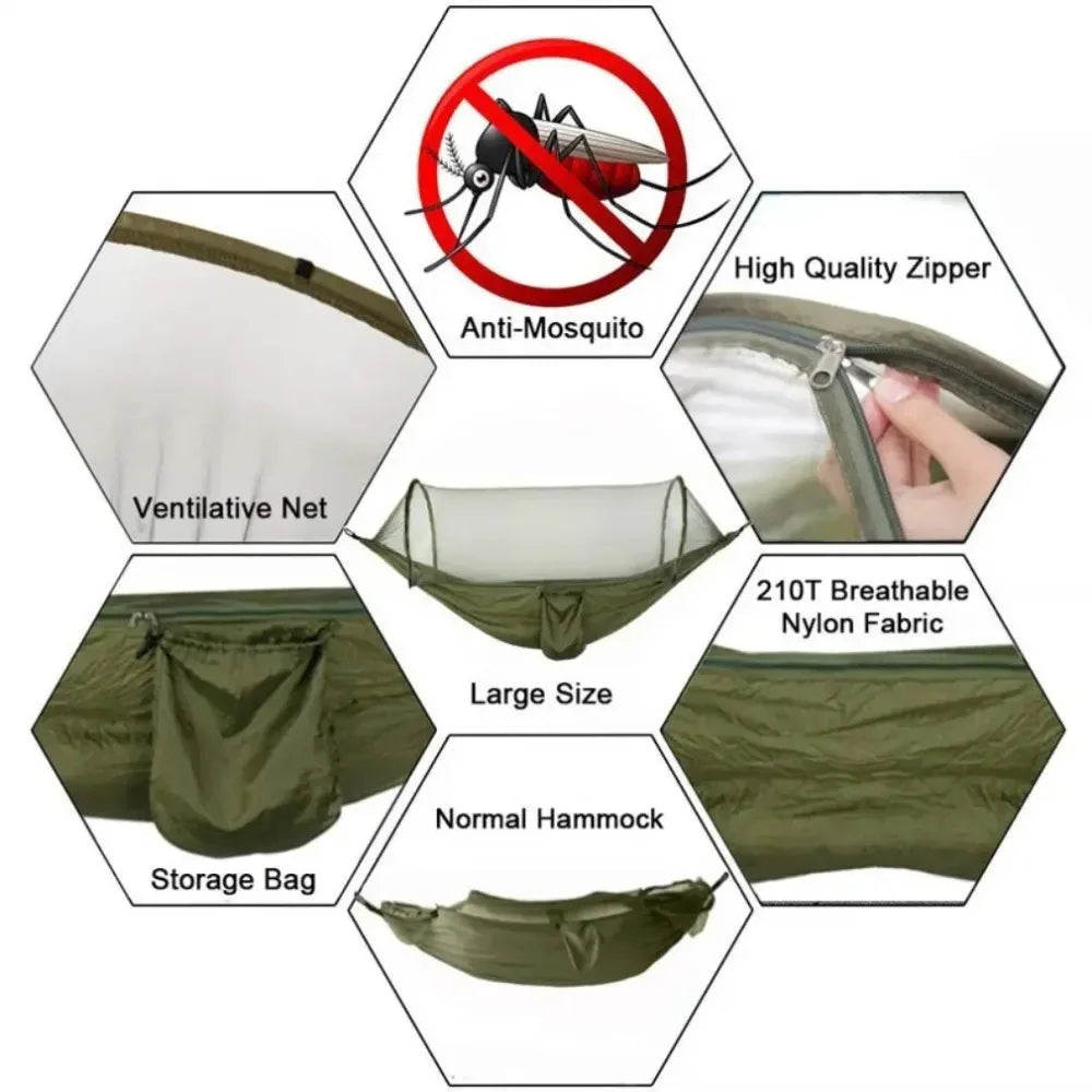 Outdoor Camping Hammock with Mosquito Net