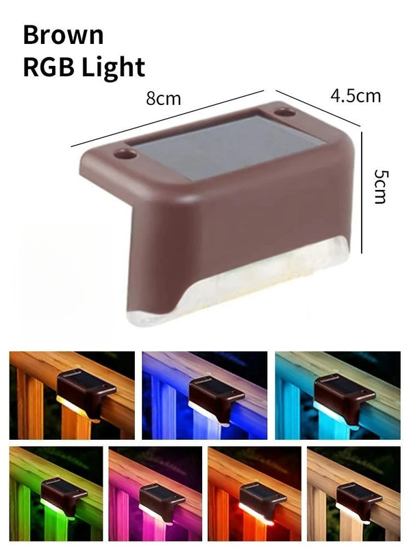Solar Deck Lights – 6 Pack LED Outdoor Step Lights Waterproof