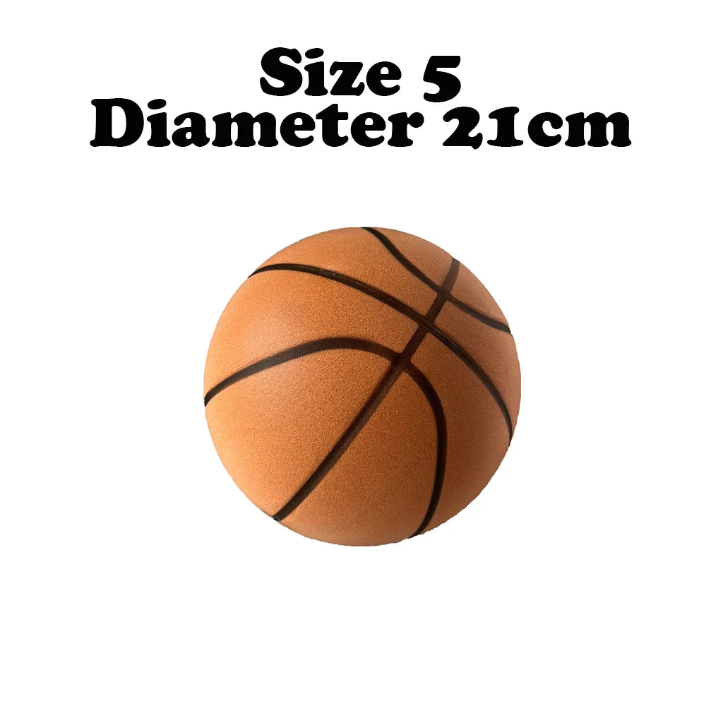 Silent Basketball – Indoor Dribbling Training Ball | Size 7 (29.5") / 5# Airless Foam Quiet Basketball
