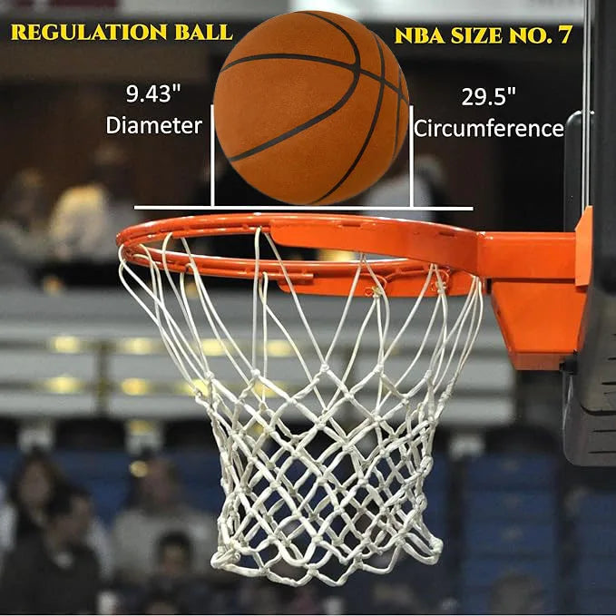 Silent Basketball – Indoor Dribbling Training Ball | Size 7 (29.5") / 5# Airless Foam Quiet Basketball