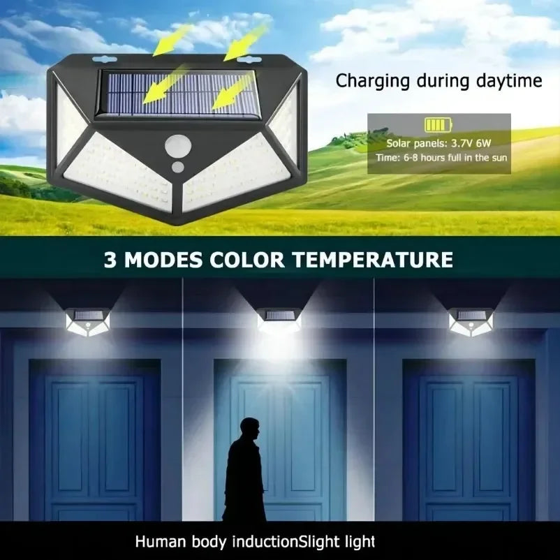 Multifunctional Solar LED Garden Light – Motion Sensor, Waterproof