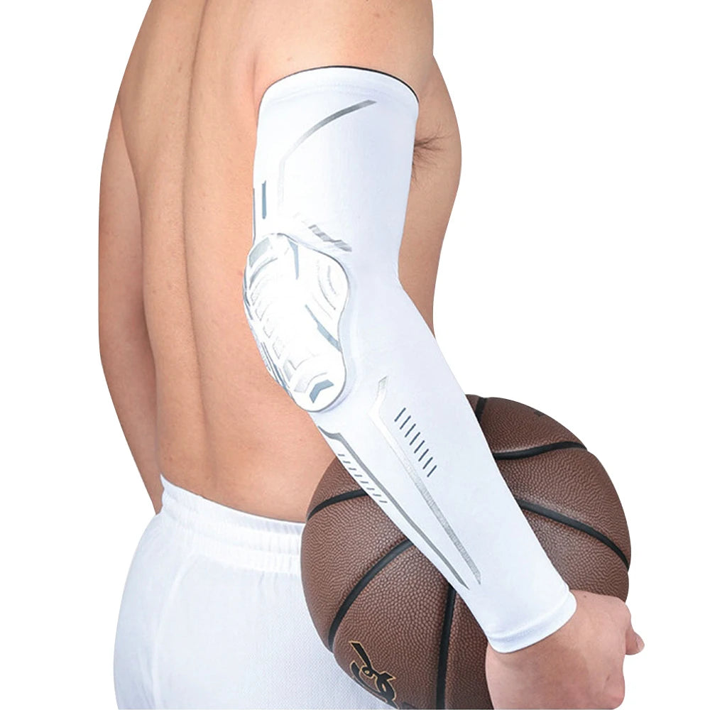 1 Pair Sports Crash-Proof Elbow Support Pads – Compression Sleeves for Basketball, Football, Cycling & Outdoor Sports
