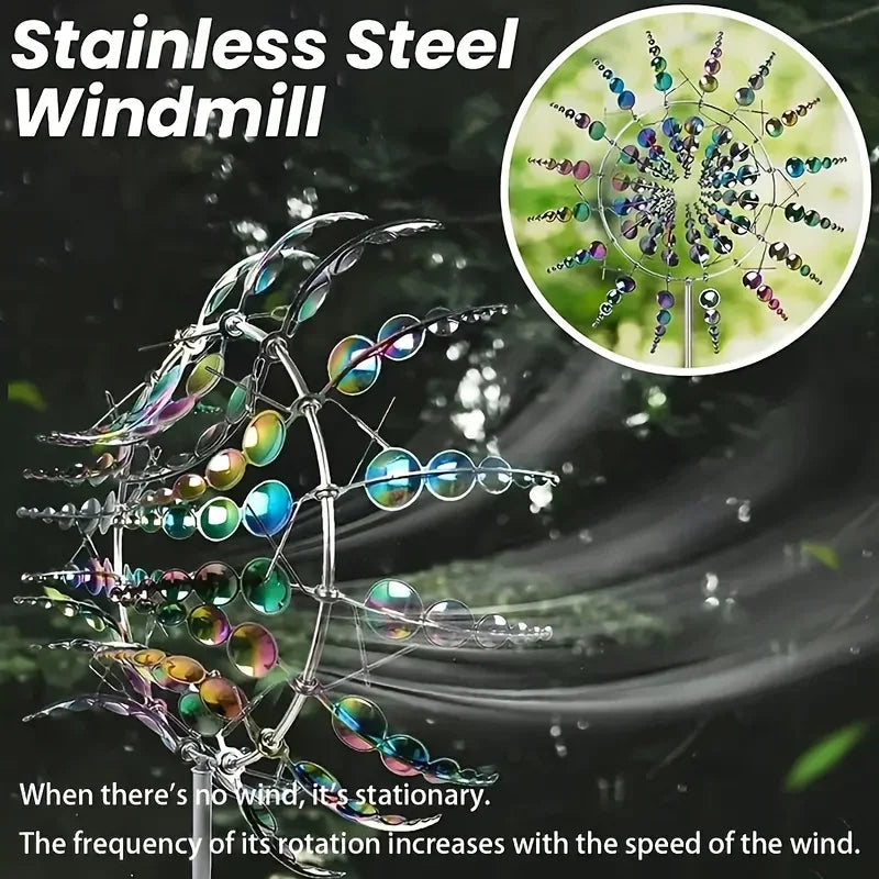 Creative Courtyard Garden Windmill – Magical Kinetic Energy Metal Wind Rotator