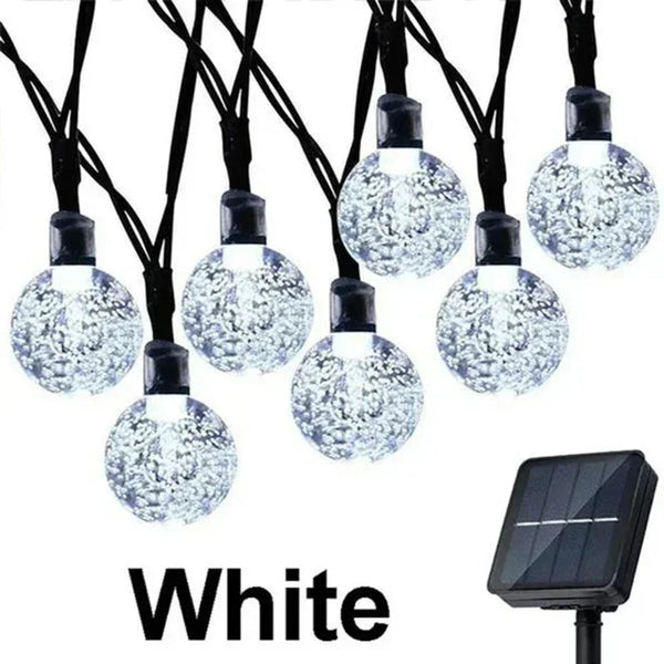 Solar String Lights Outdoor Crystal Fairy Lights