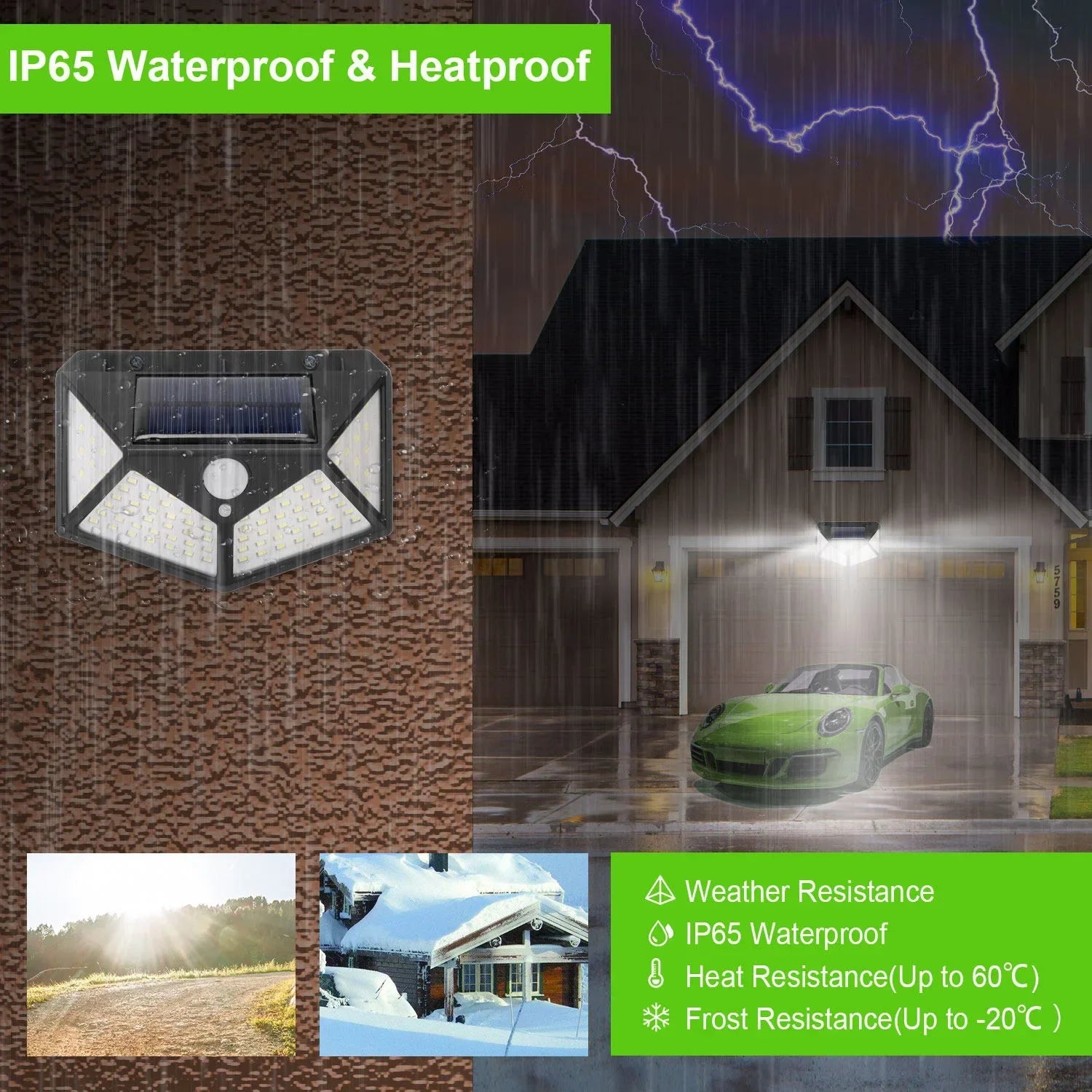 Multifunctional Solar LED Garden Light – Motion Sensor, Waterproof