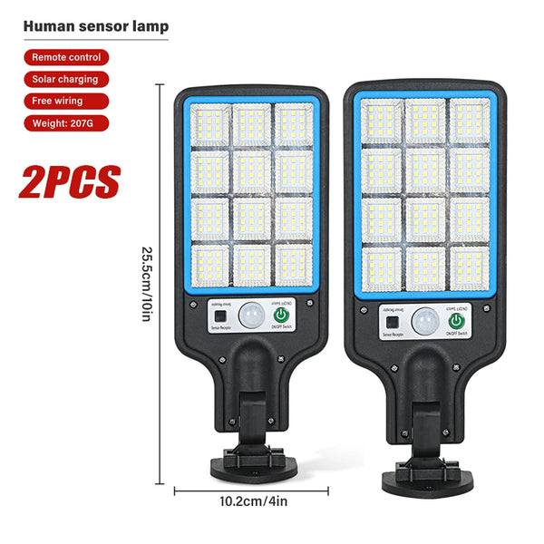 Solar Motion Sensor Security Lights – Waterproof Outdoor LED Wall Lamps