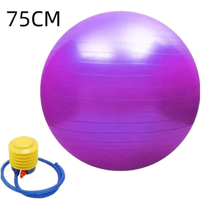 Yoga Pilates Exercise Ball – Thickened & Explosion-Proof for Home Fitness (45–95cm)