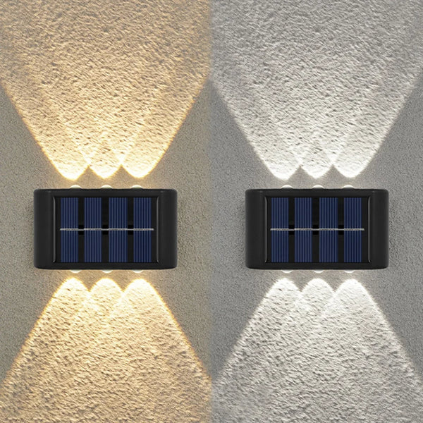 6LED Solar Wall Lights – Outdoor Up & Down Lighting for Garden & Patio