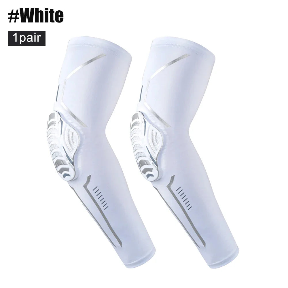 1 Pair Sports Crash-Proof Elbow Support Pads – Compression Sleeves for Basketball, Football, Cycling & Outdoor Sports