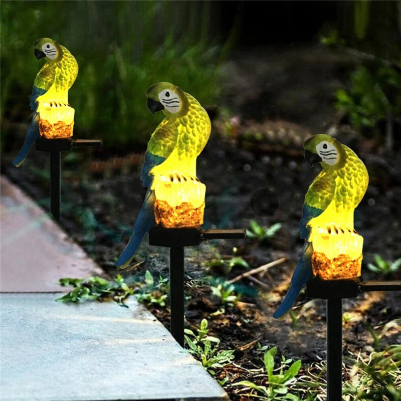 Solar Resin Lawn Lamp – Parrot, Owl, Eagle