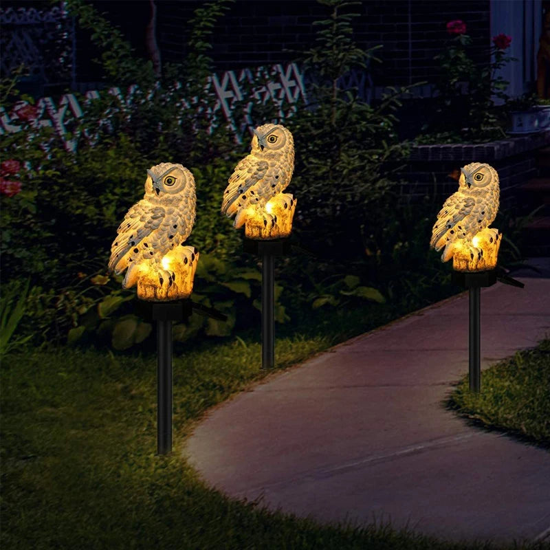 Solar Resin Lawn Lamp – Parrot, Owl, Eagle