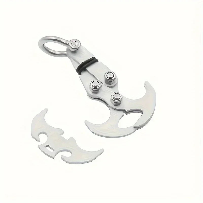 Stainless Steel Folding Grappling Hook – Rugged Utility for Outdoor Exploration & Emergency Use