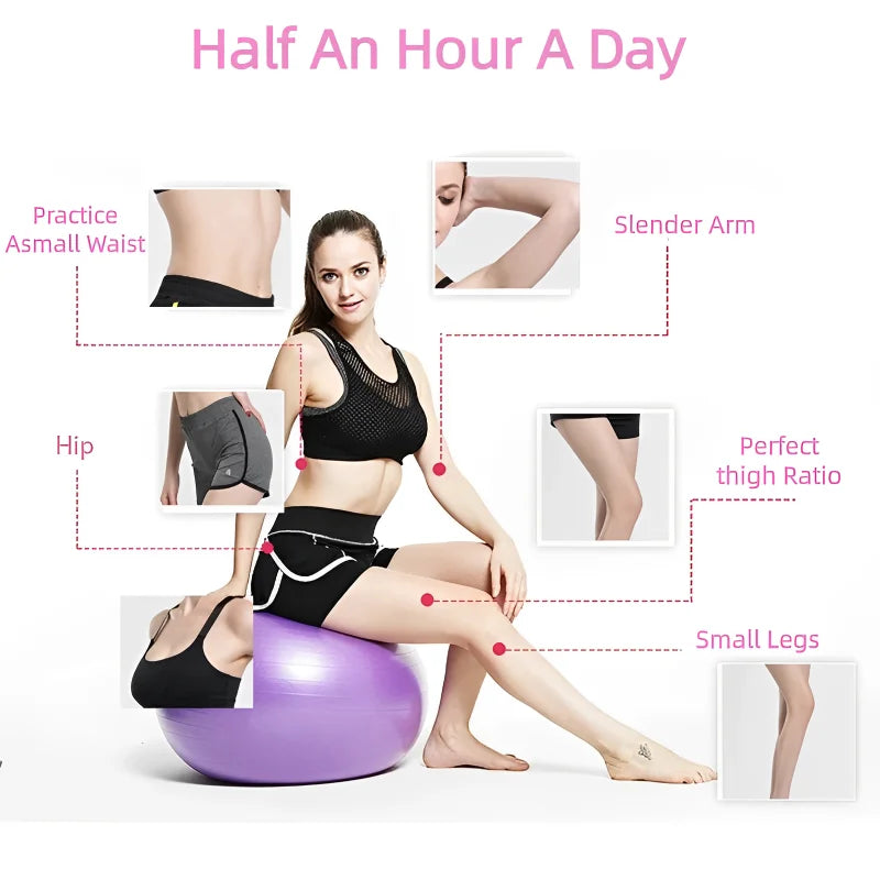 Yoga Pilates Exercise Ball – Thickened & Explosion-Proof for Home Fitness (45–95cm)