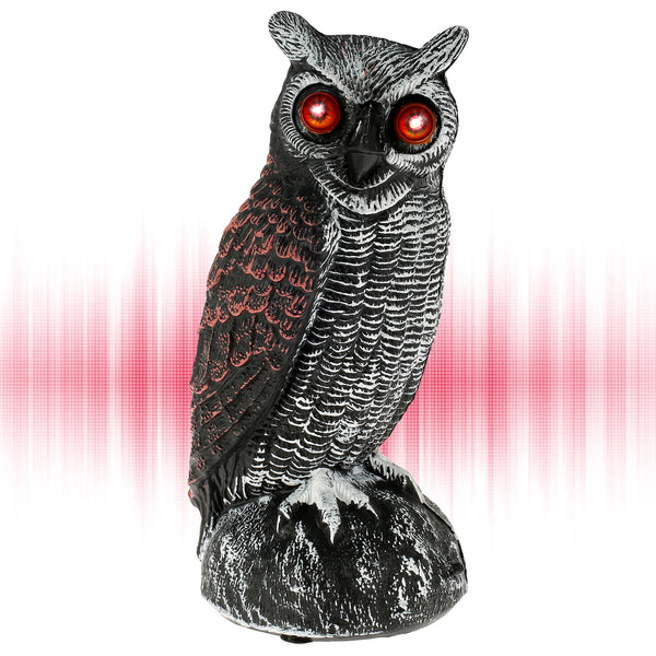 Solar Owl Bird Repellent – Realistic Garden Deterrent with Sound & Glowing Eyes