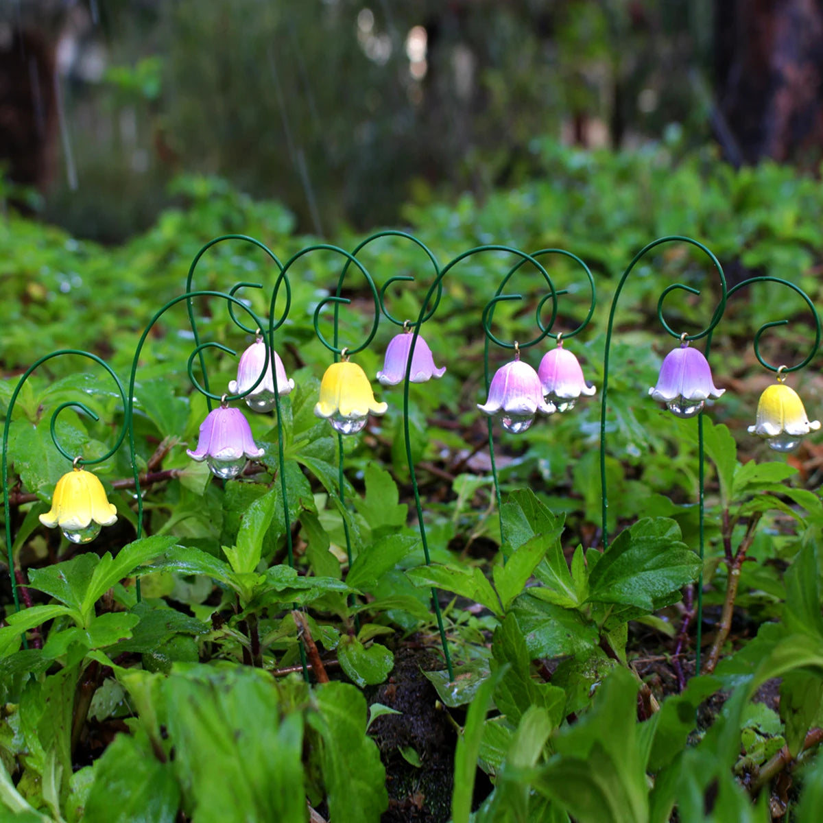 9pcs Lily of the Valley Miniature Figurines – Everlasting Fairy Garden Accessories