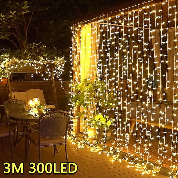 3M LED Curtain String Lights Fairy Garland