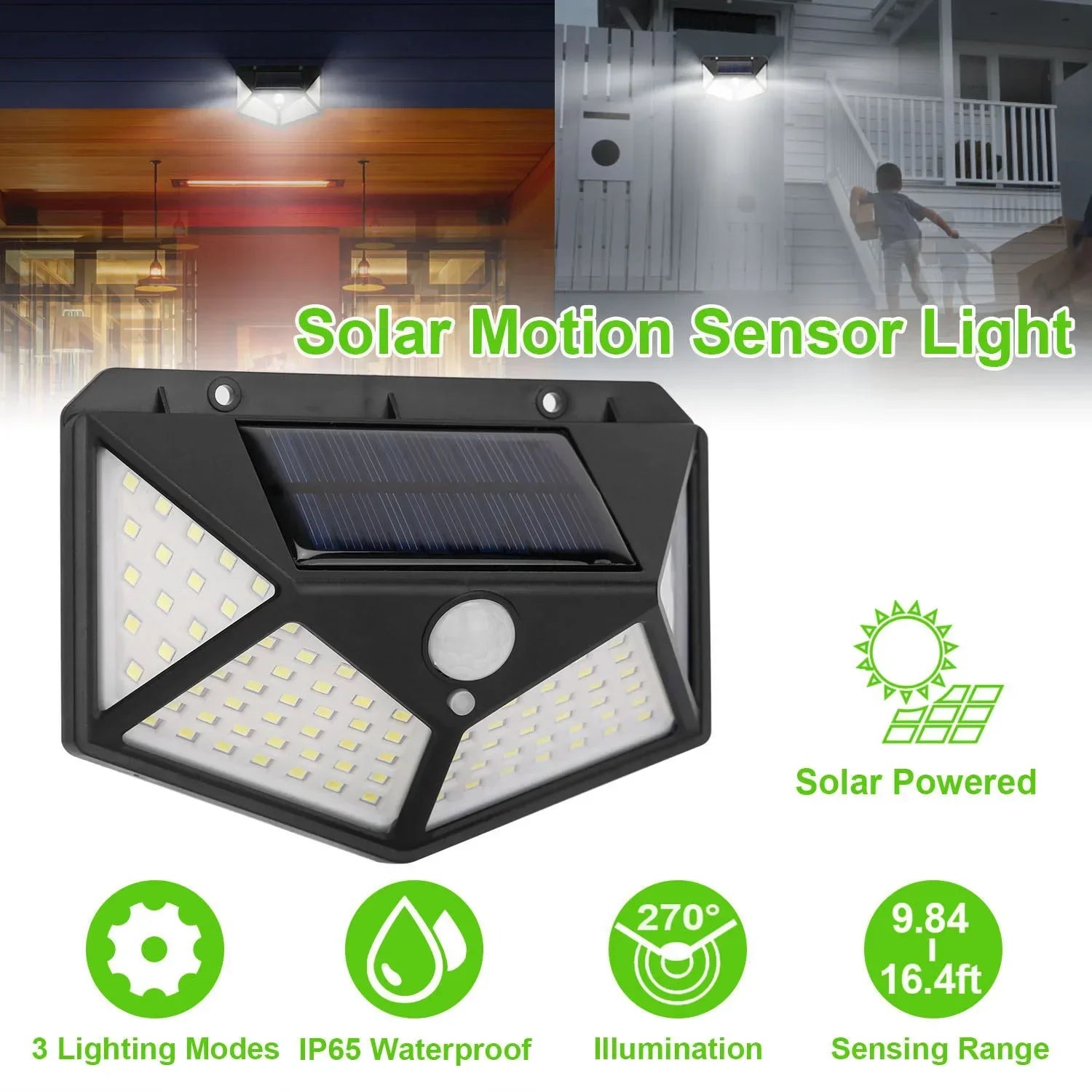 Multifunctional Solar LED Garden Light – Motion Sensor, Waterproof