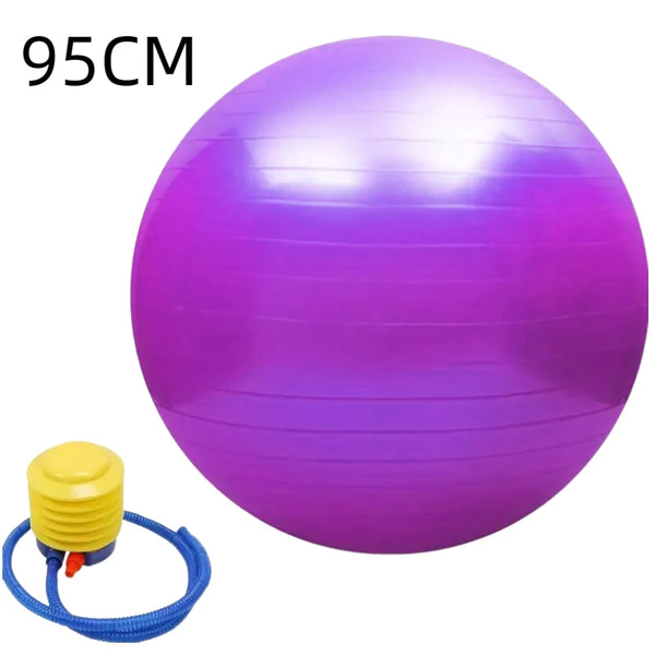 Yoga Pilates Exercise Ball – Thickened & Explosion-Proof for Home Fitness (45–95cm)