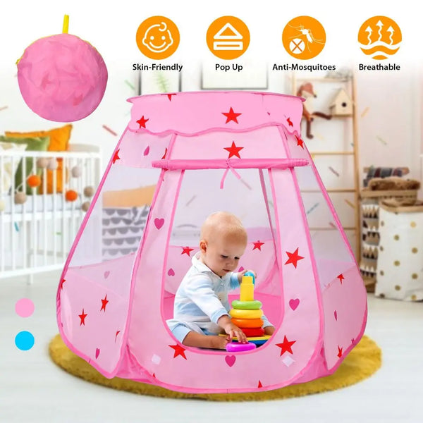 Kids Pop Up Game Tent - Prince & Princess Play Tent for Indoor & Outdoor Fun