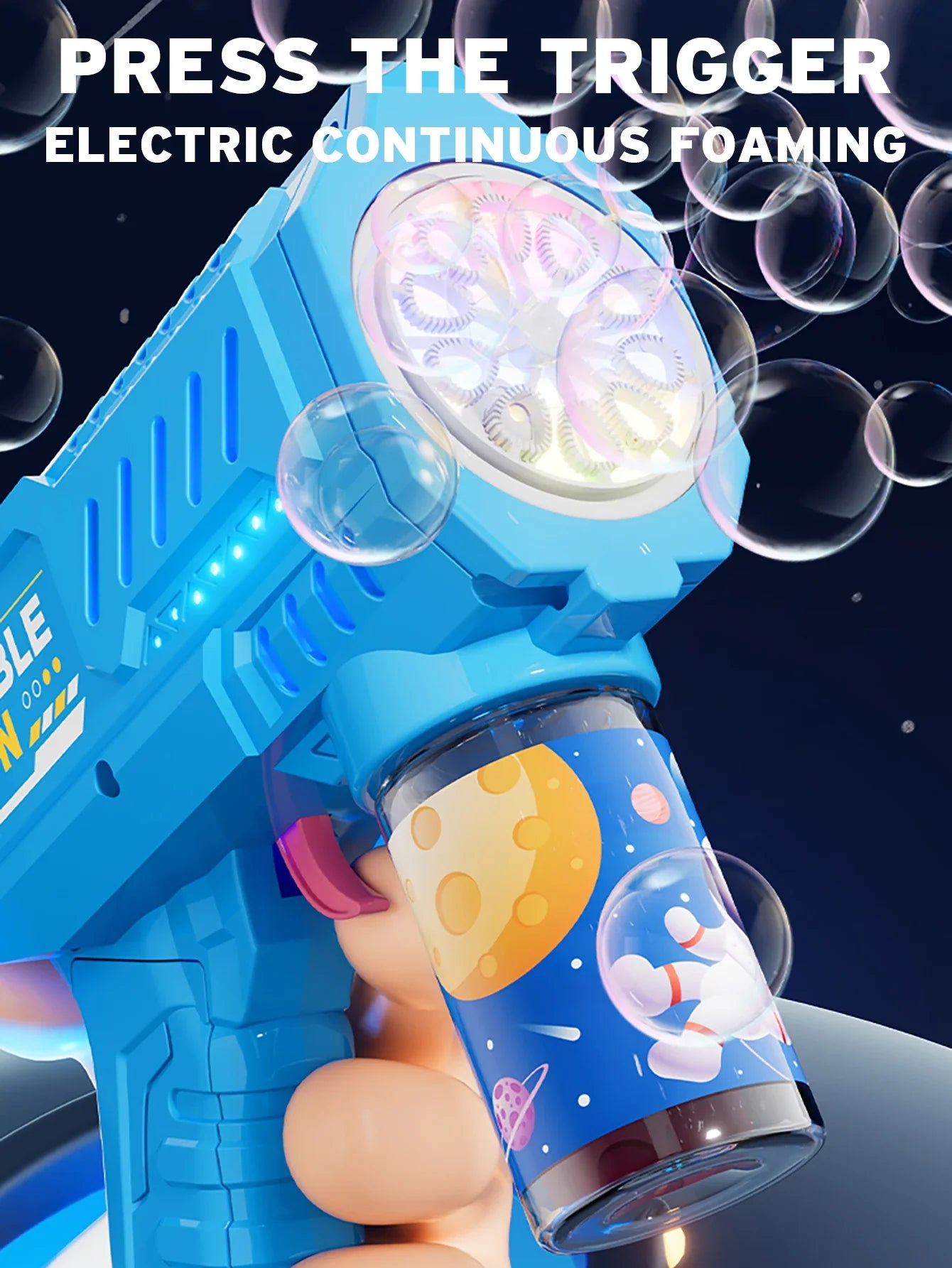Fully Automatic Bubble Gun Rocket Bubbles Machine