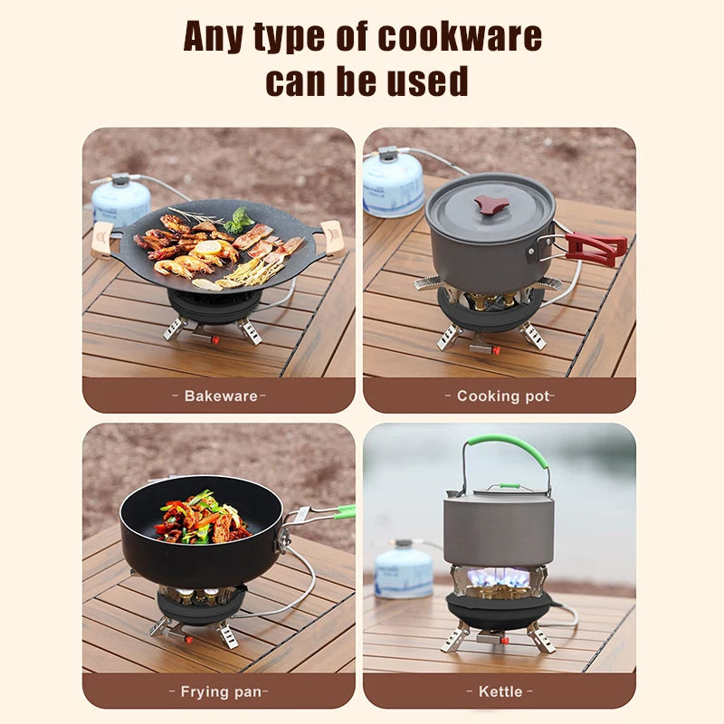 BRS-201A High-Pressure Portable Camping Gas Stove – 16000W Power with Piezo Ignition