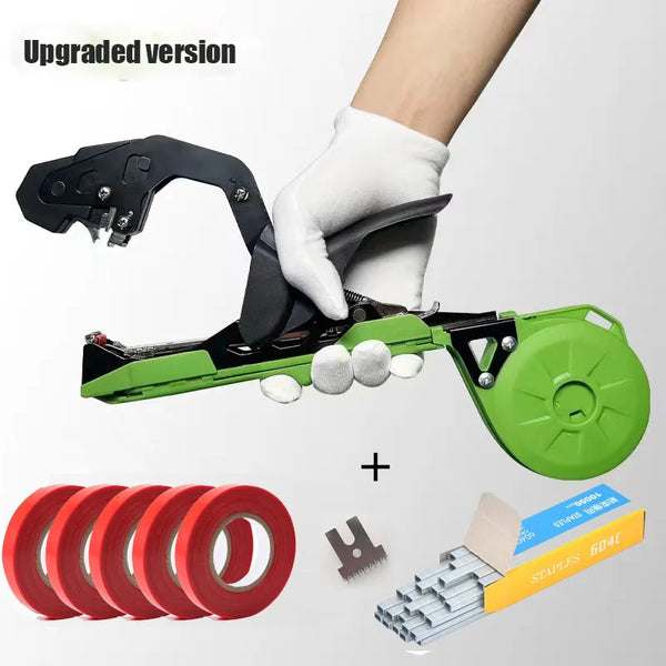 Garden Plant Tying Machine Tapetool + 5 Rolls Tape – Fast & Efficient Plant Support