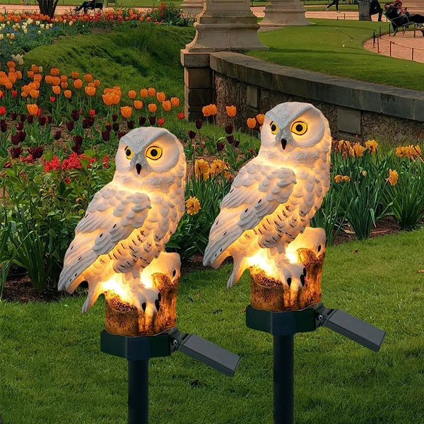 Solar Resin Lawn Lamp – Parrot, Owl, Eagle