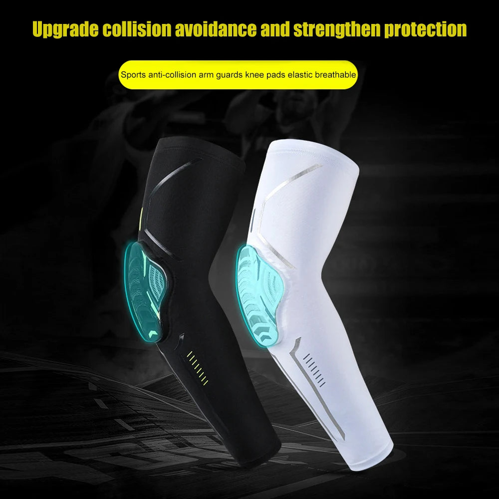 1 Pair Sports Crash-Proof Elbow Support Pads – Compression Sleeves for Basketball, Football, Cycling & Outdoor Sports